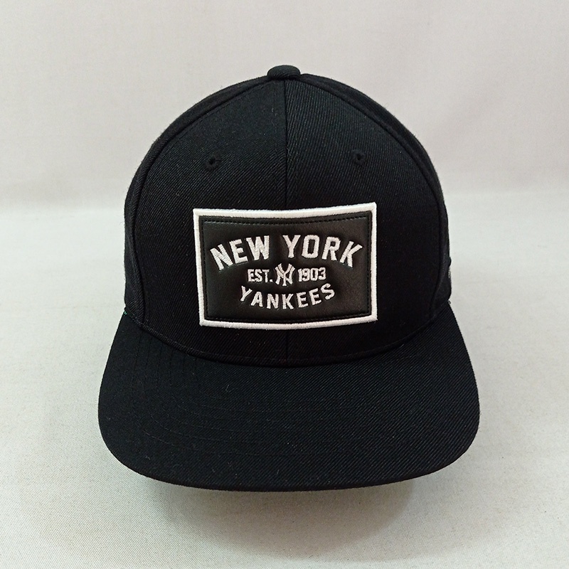 Topi Snapback NY New York Yankees Logo Kulit Original Second