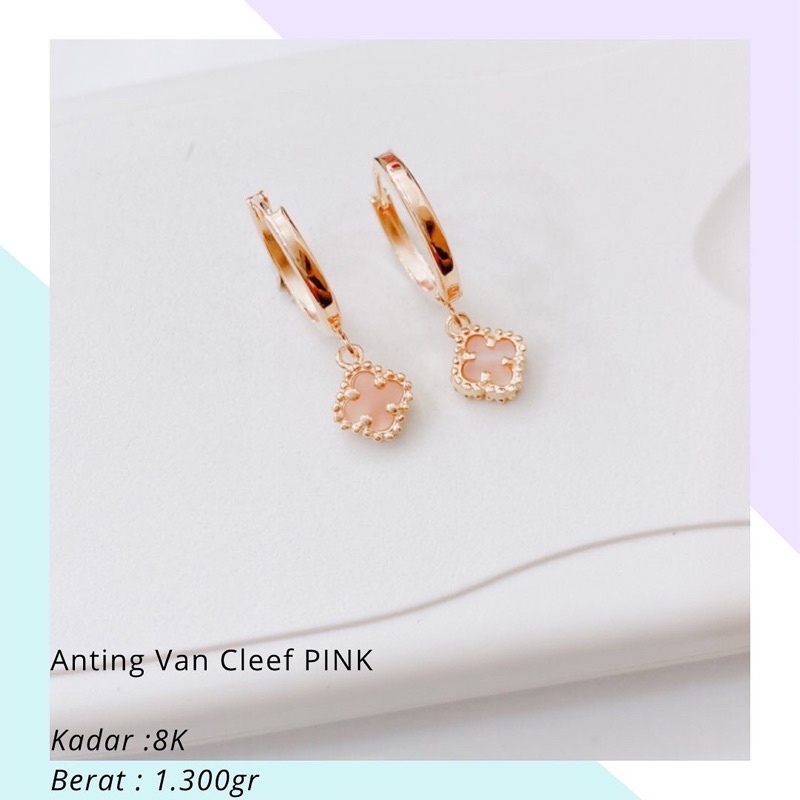 Anting Emas Vancleef Van Cleef Pink 1.300 Gr  VAN CLEEF VC VCA