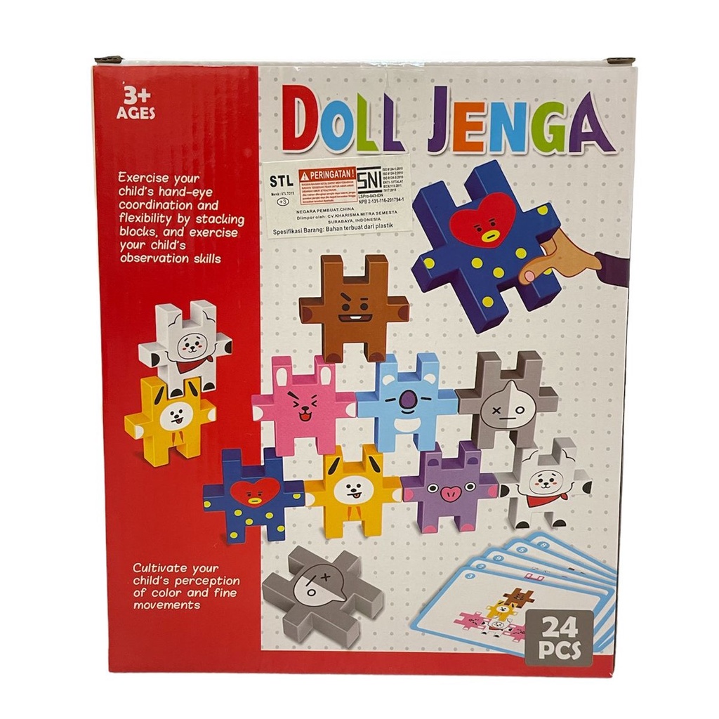 Mainan Anak DOLL JENGA Mainan Edukasi Balok Susun Anak Puzzle Anak