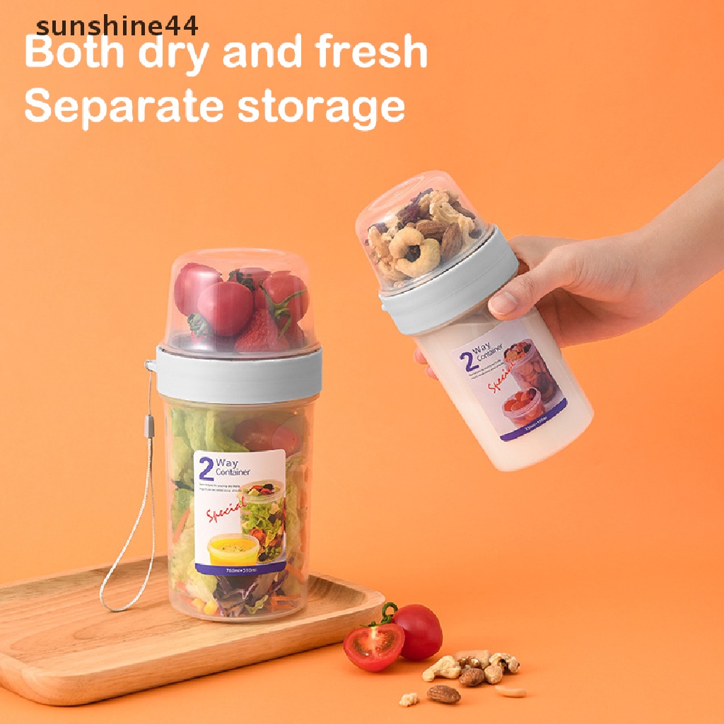 Sunshine Set Mangkok + Sendok + Garpu Untuk Oatmeal / Sereal / Yogurt / Salad / Bento