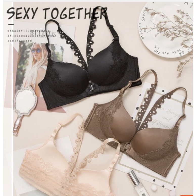 Bra Kait Depan (K-F22) Bra + Panty Premium