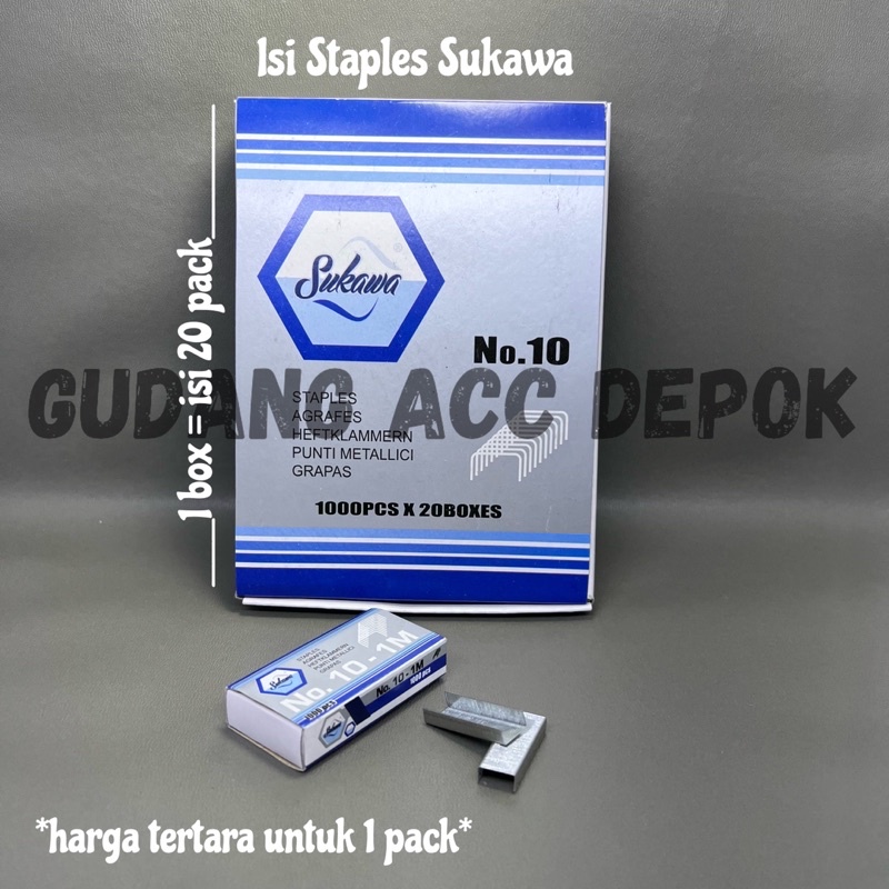 

ISI STAPLES KECIL NO.10-1M NO.10 NO 10 1M / SATUAN ISI STAPLES REFILL