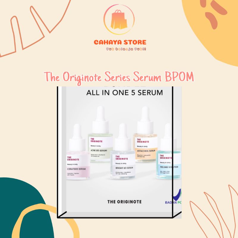 The Originote Serum Series 20ML BPOM/ Serum Wajah Bright, Acne, Ceratides, Peeling, Asrachiol, Murah!