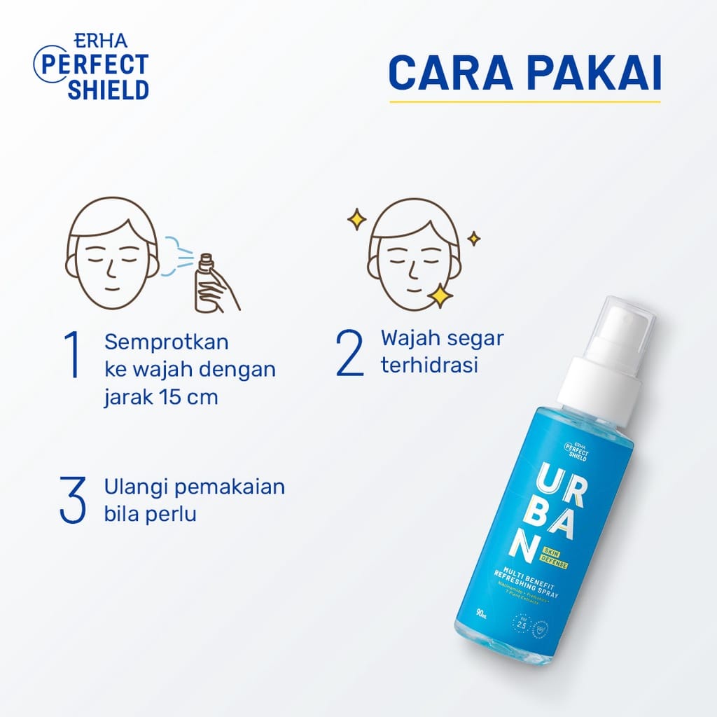 ERHA PERFECT SHIELD URBAN SKIN DEFENSE Multi Benefit Refreshing Spray 90ml