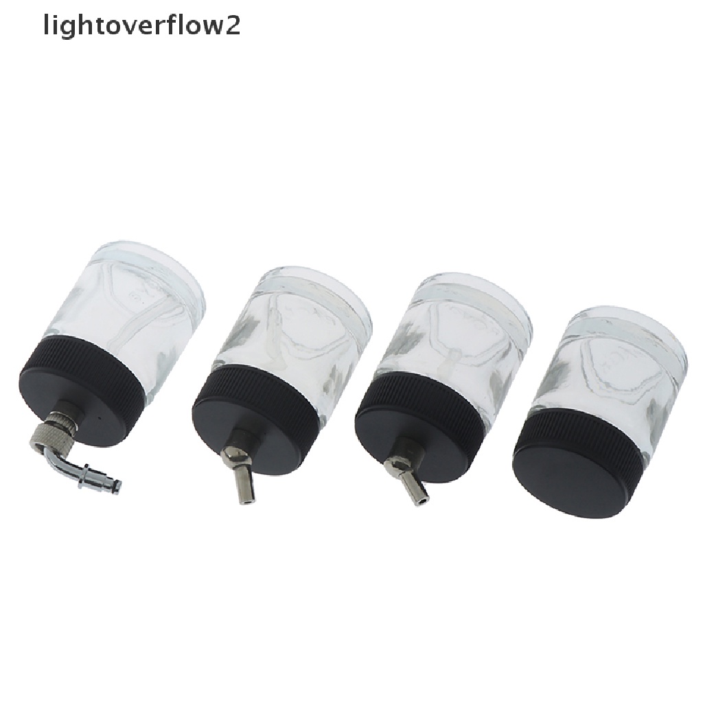 (lightoverflow2) Botol Kaca Airbrush 22CC Dengan Tutup Hisap Untuk Nail Art (ID)