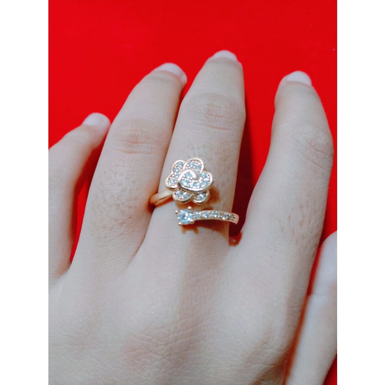 [cod] 556 cincin titanium antikarat viral model bunga mawar