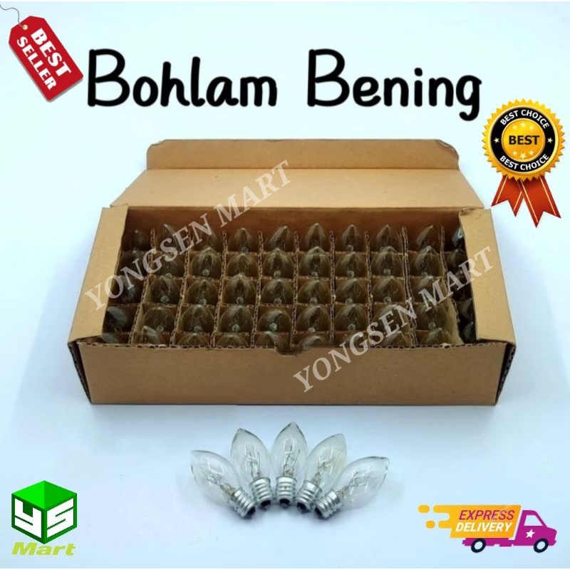Lampu bohlam sembahyang bening transparan E12 bohlam altar No LED Merek KTY