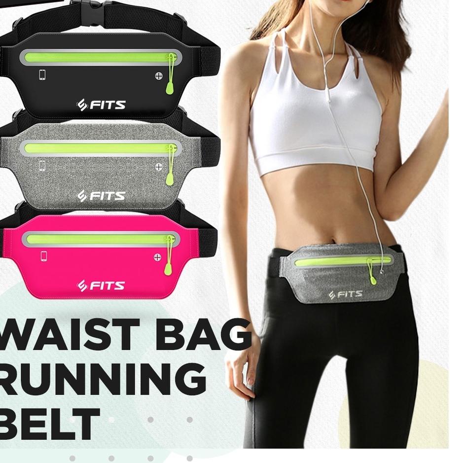Lebih Populer SFIDN FITS Waist Bag Running Belt | Tas Pinggang Olahraga Jogging Lari
