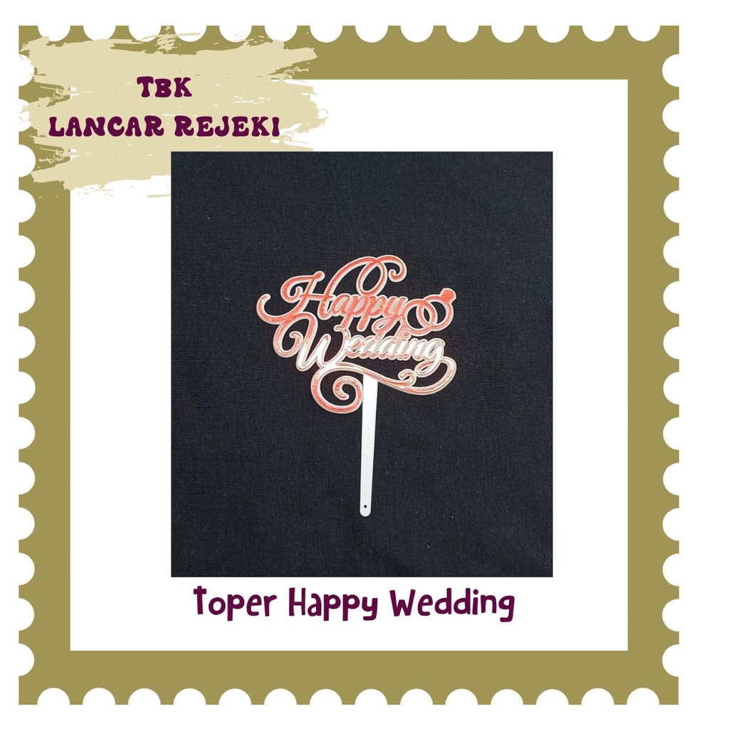 Topper Happy Wedding