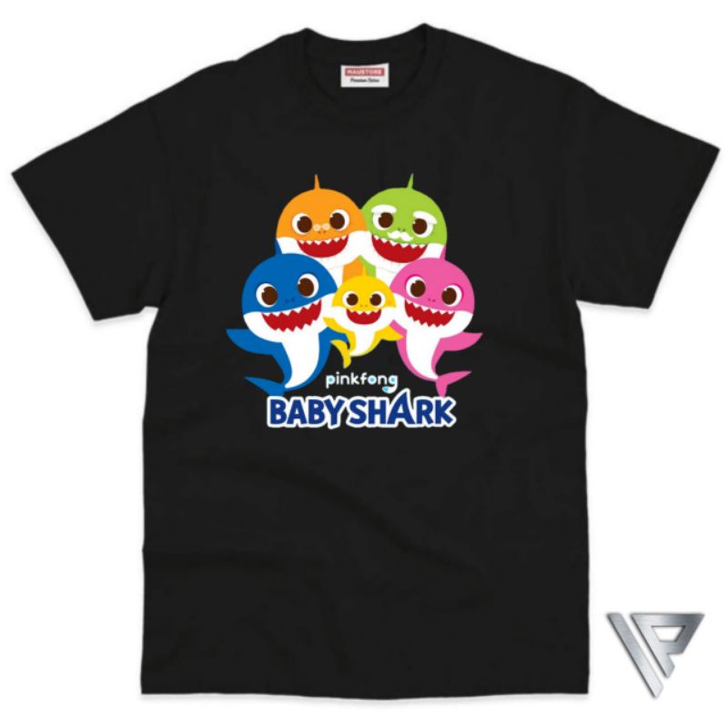 BABY SHARK Baju Anak Kaos Atasan Anak Custom Gambar Baby Shark Unisex Free Nama Bahan Premium