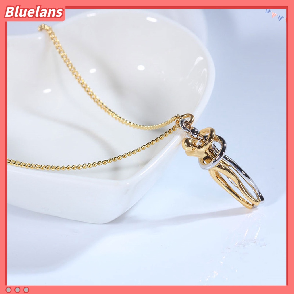 Kalung Rantai Klavikula Dengan Liontin Bentuk Hug Untuk Pria Dan Wanita