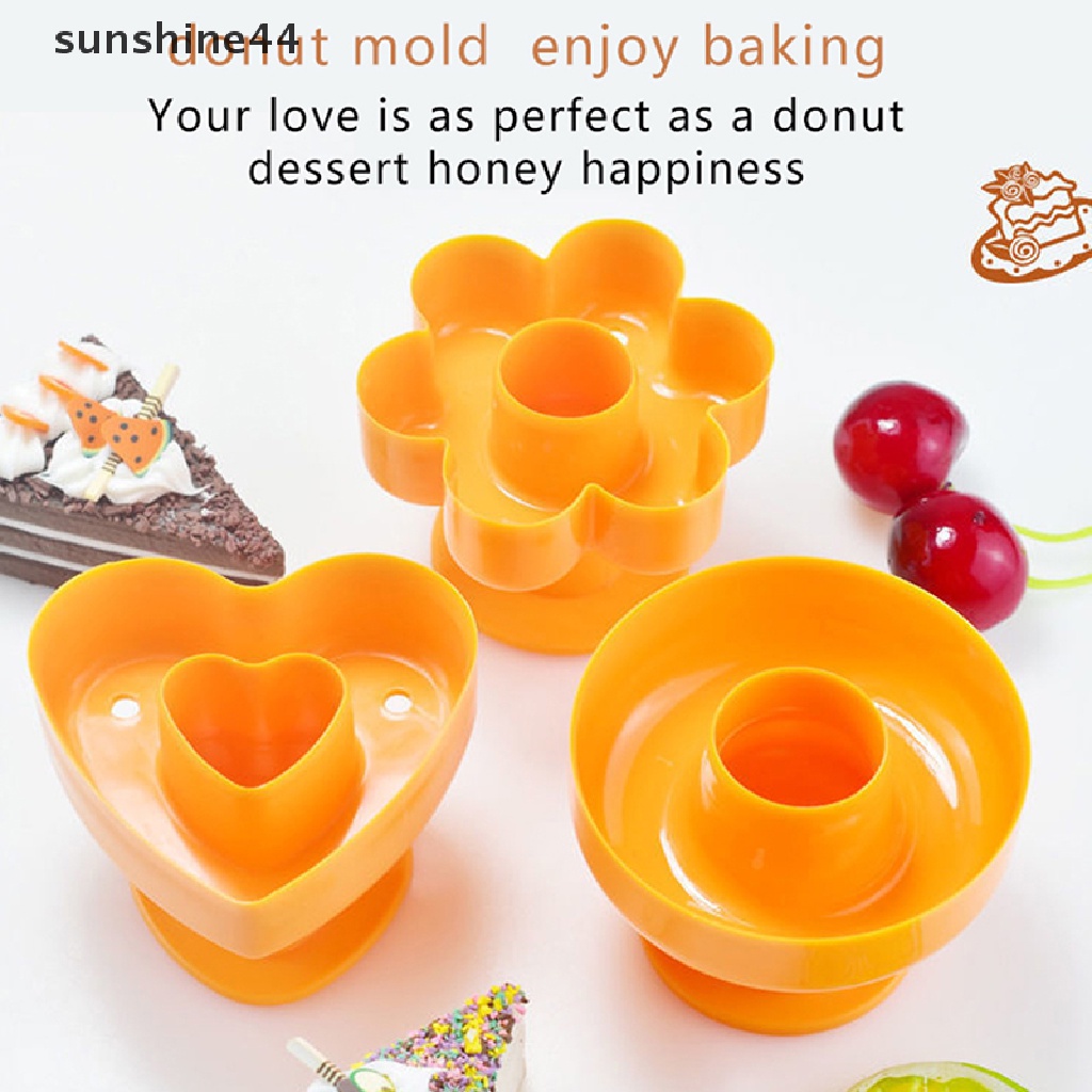 Sunshine Cetakan Kue / Donat / Roti Bentuk Hati / Bulat / Bunga Sakura Hollow