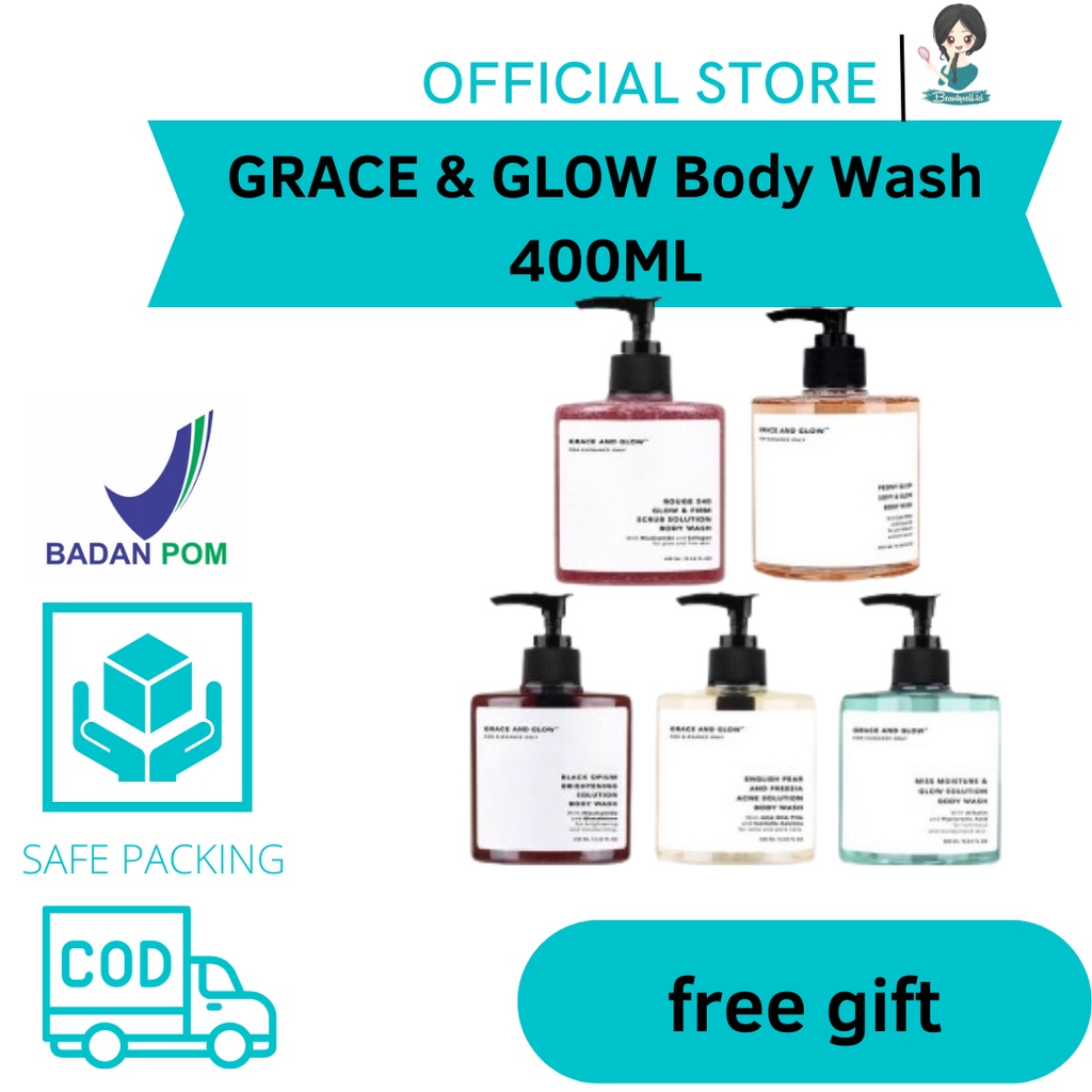 Grace &amp; Glow Black Opium Brightening Booster Pear and Freesia Anti Acne Solution Body Was