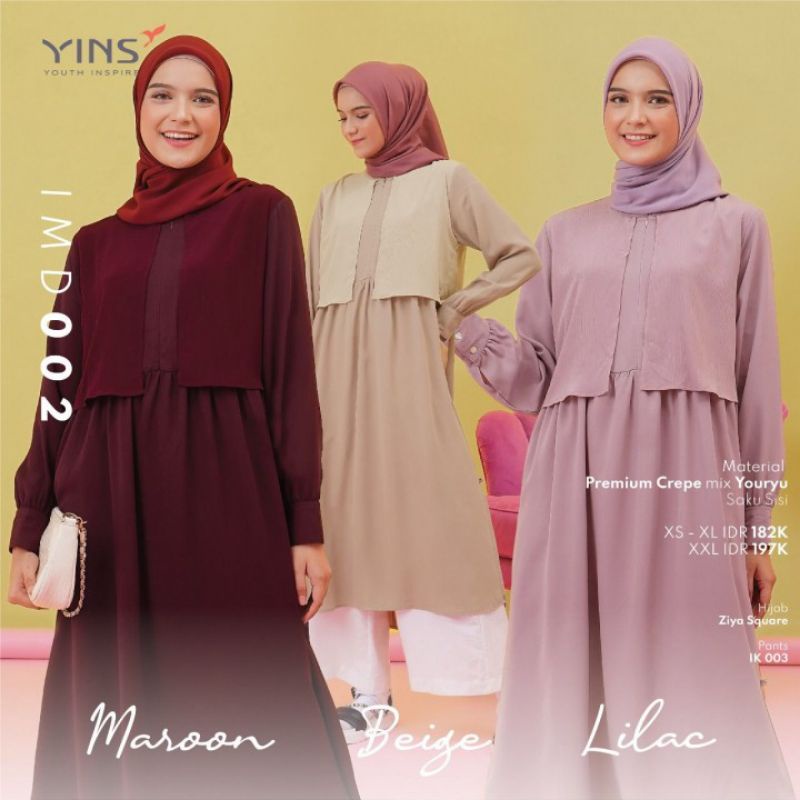 PROMO  IMD 002 Midi Dress Baju Atasan Wanita Murah Diskon Original Bisa COD Freeongkir Kekinian Tuni