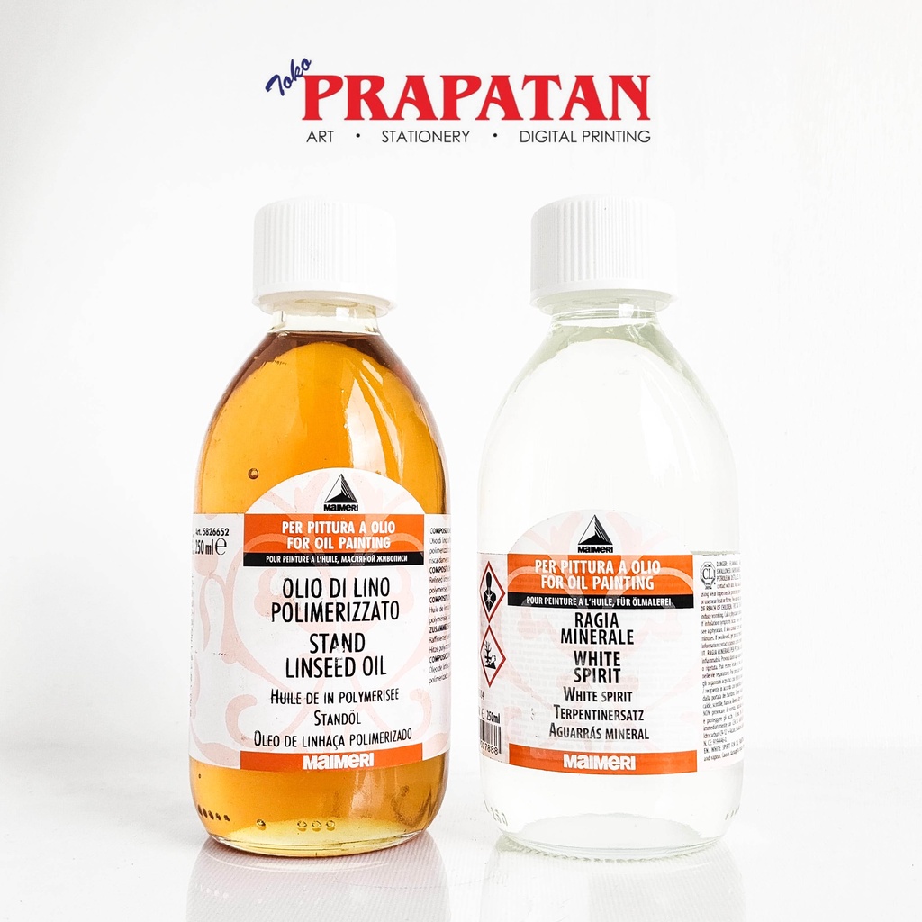 

Maimeri White Spirit / Linseed Oil 250ml Oil Medium | Medium Cat Minyak