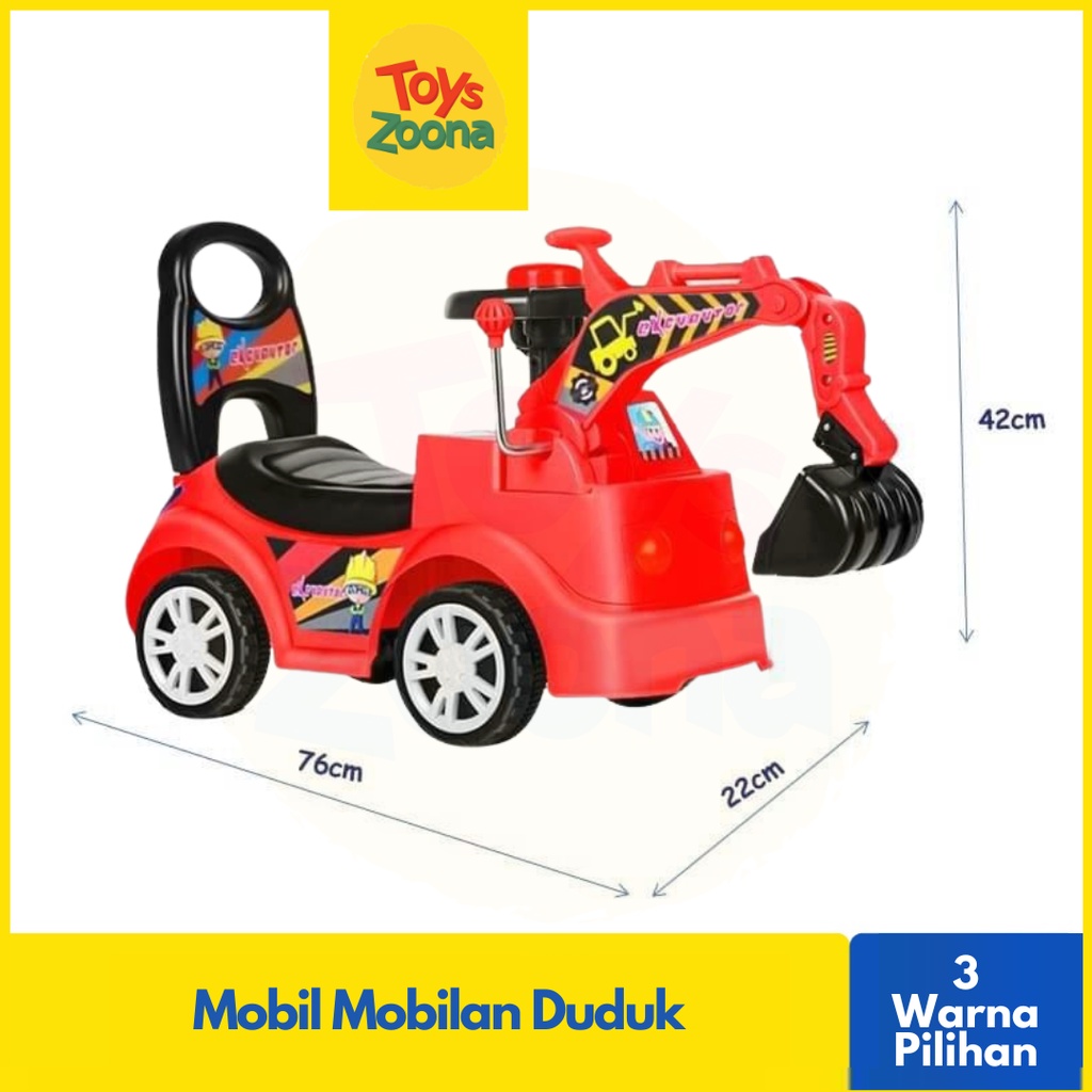 NEW! ToysZoona Mobil Mobilan Duduk Ride On Excavator / Mainan Mobil Mobilan Dorong / Mainan Mobil Duduk