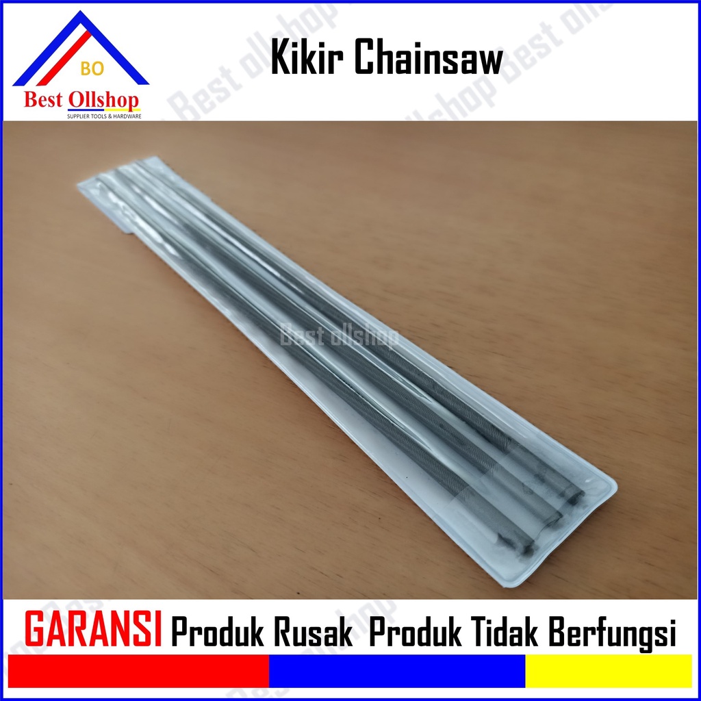 Kikir Bulat Rantai Chainsaw Files Senso Gergaji Mesin Saw Files 3/16&quot; 4.8 MM Isi 3 Pcs Murah