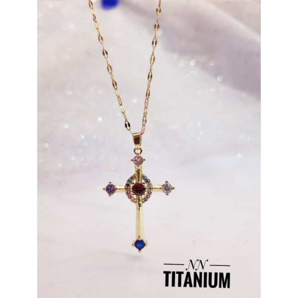 Kalung Salib Titanium 2810f