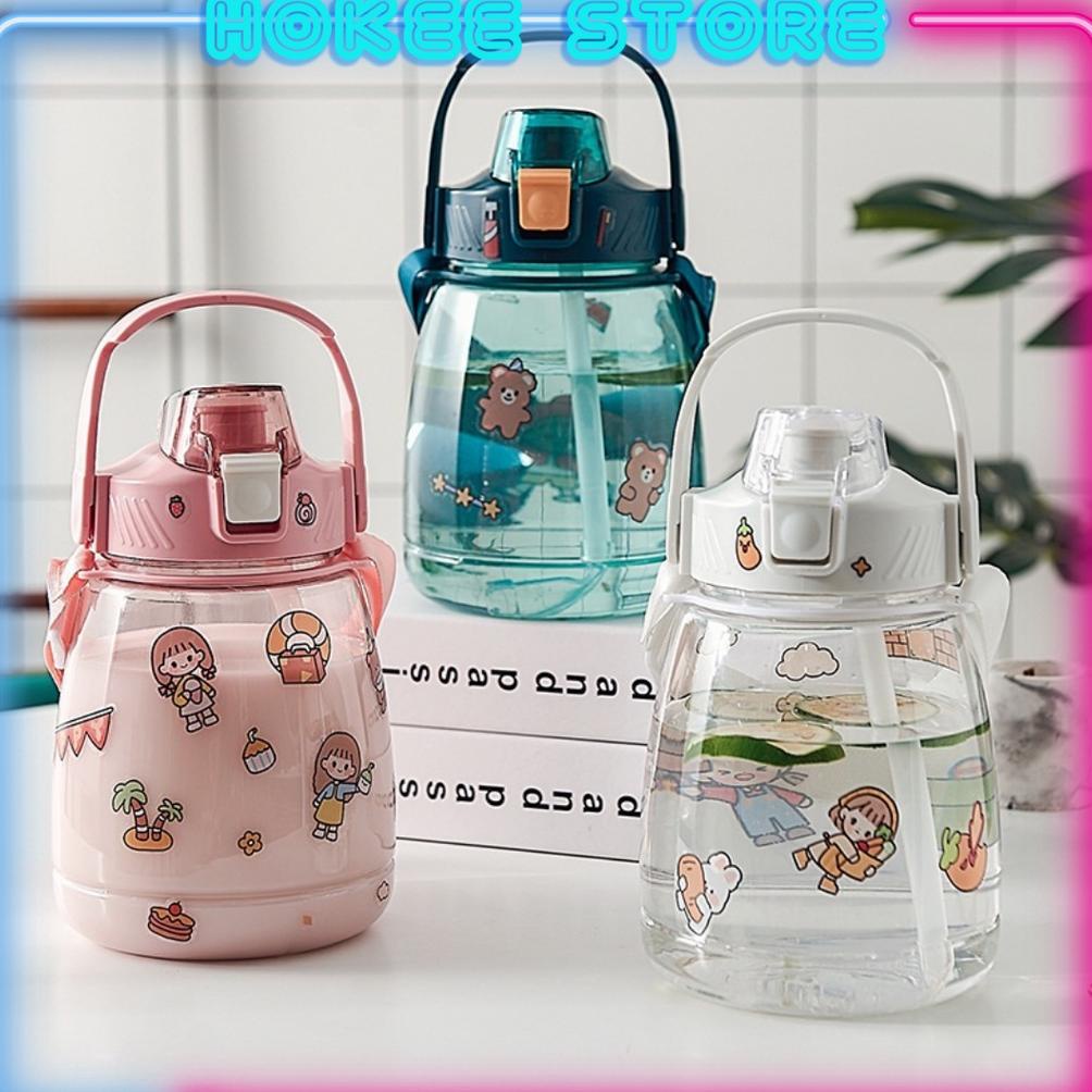 BOTOL MINUM 1.3 LITER/1 LITER MOTIVASI ANAK SEKOLAH KOREA VIRAL/BOTOL TRANSPARAN 1,3 LITER/BOTOL BEN