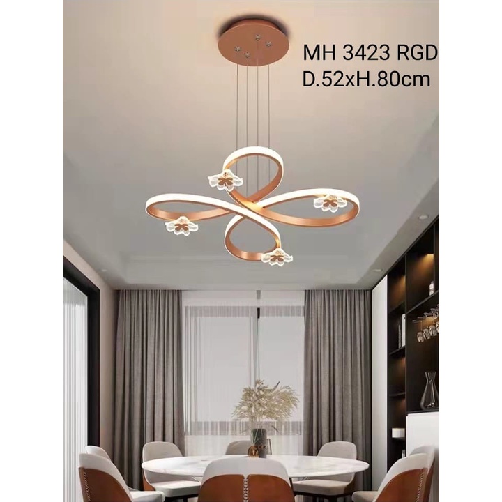 Lampu plafon minimalis LED lampu hias modern 3423 - ROSE GOLD & GOLD
