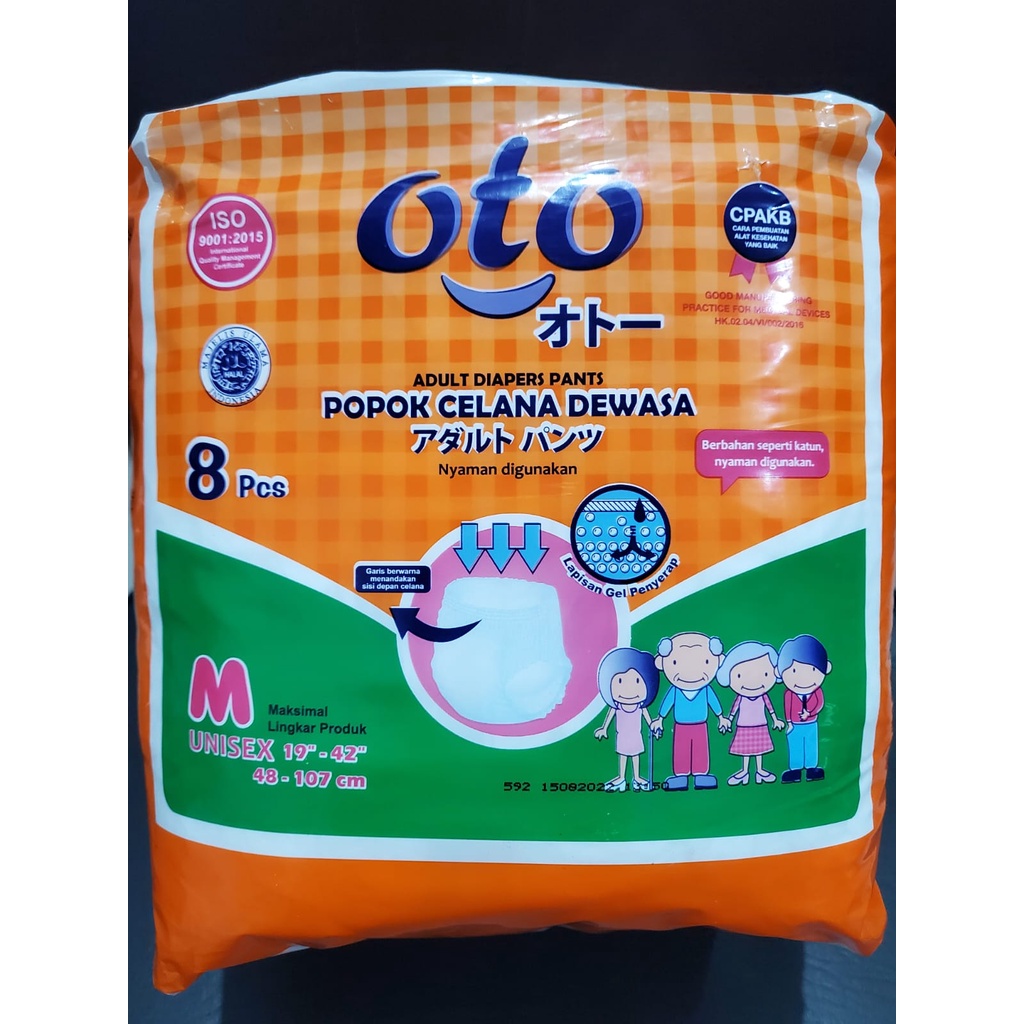 BEST SELLER OTO Pants Adult Diapers / Popok Dewasa CELANA Size M isi 8