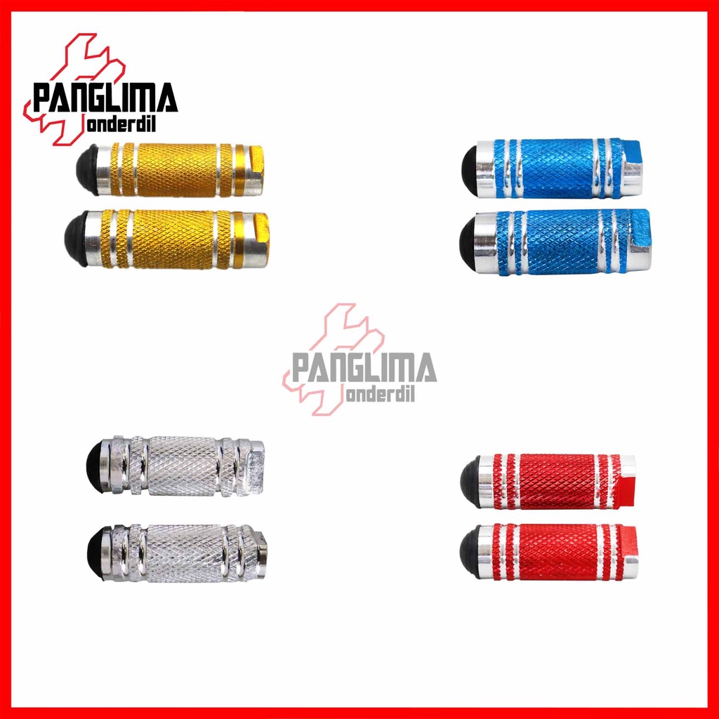 Jalu Footstep Underbone CNC Universal Emas-Silver-Merah-Biru Foot Step Model Underbon-Under bone 1 Set-2 Pcs
