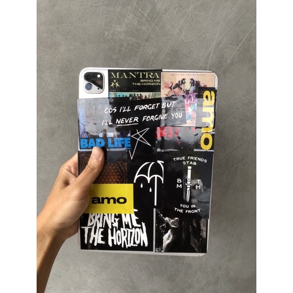 sticker pack bring me the horizon satu set a4 stiker helm aesthetic stiker skin laptop