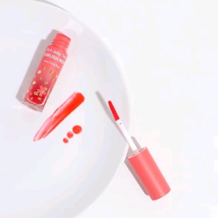↧↨ (READY) 3 in 1 JELLY TINT NOERA BEAUTYCARE LIPSCARE 3in1 LIPTINT JUICY PLUM GIRLISH RED PEARL DRE