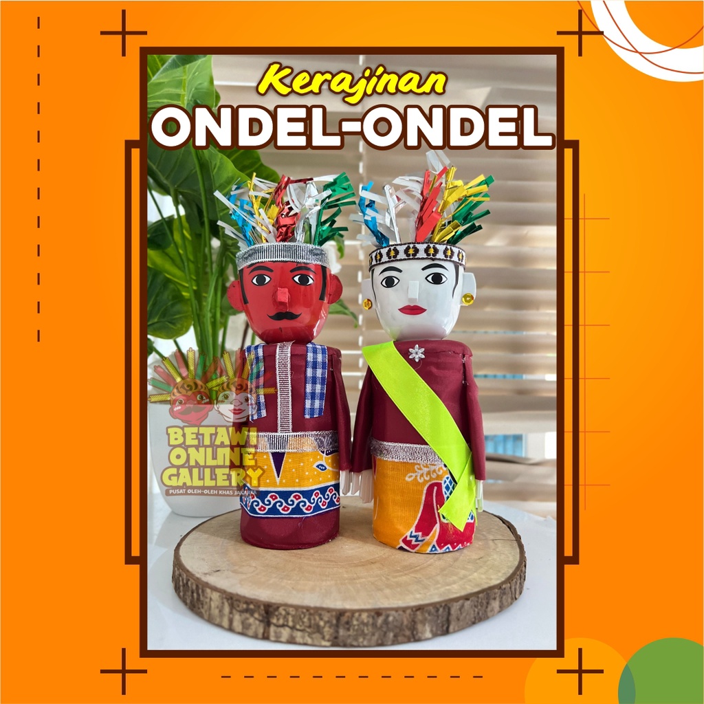 Boneka Ondel-Ondel Mini Mainan Anak [SEPASANG]