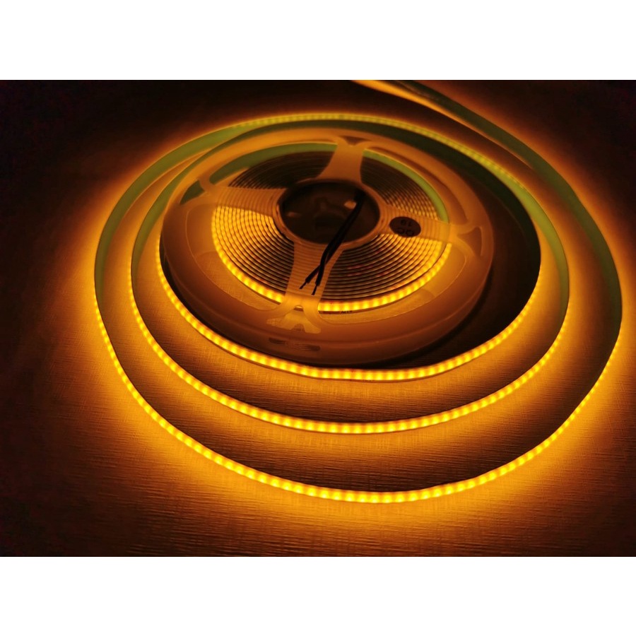 Led Strip COB DC 12volt 5 meter 300led / Lampu Strip Light COB IP33 - 3000k WarmWhite