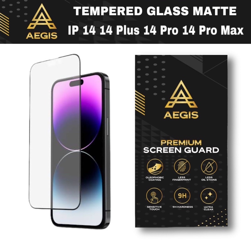 Tempered Glass Matte Iphone 14 14 Plus 14 Pro 14 Pro Max Aegis