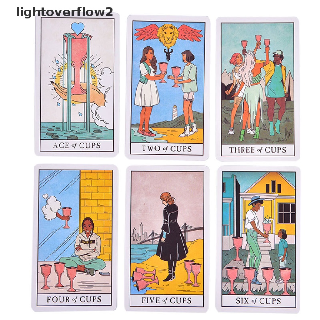 (lightoverflow2) Kartu Tarot Gambar Penyihir Modern Untuk Hadiah / Pesta