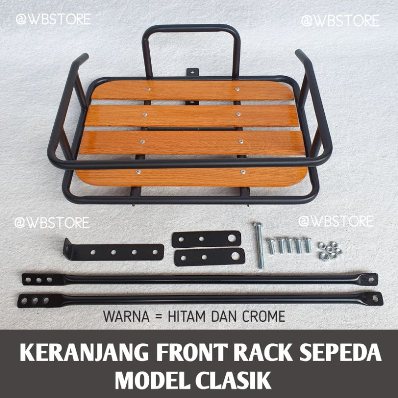 Front Rack Sepeda Model Classic Vintage Custom / Rak Keranjang Depan Sepeda Fixie Jadul Balap Gunung
