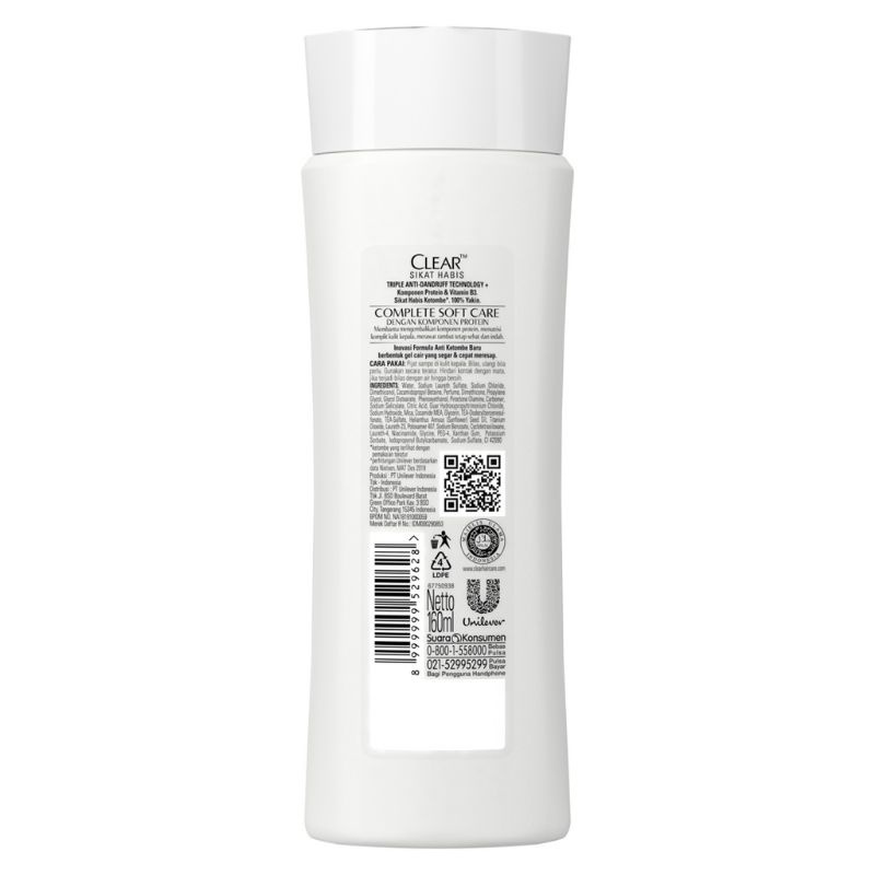 Clear Anti Dandruff Shampoo Anti ketombe Complete soft care