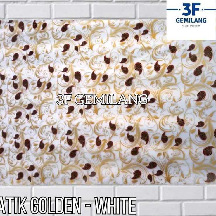 NEW570RUE Fiber Plastik Penutup Pagar 60 Motif Batik Golden Diamond Meteran Koleksi kekinian