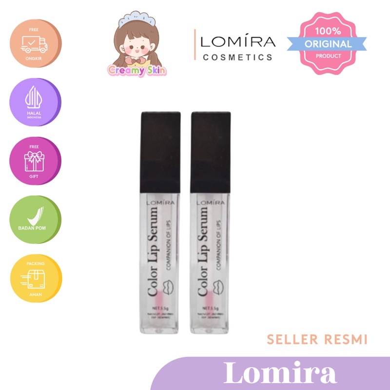 ✨BPOM ✅ Lomira Lip Serum Color Lips Bibir Ori Lippie Colour 30gr Original BPOM