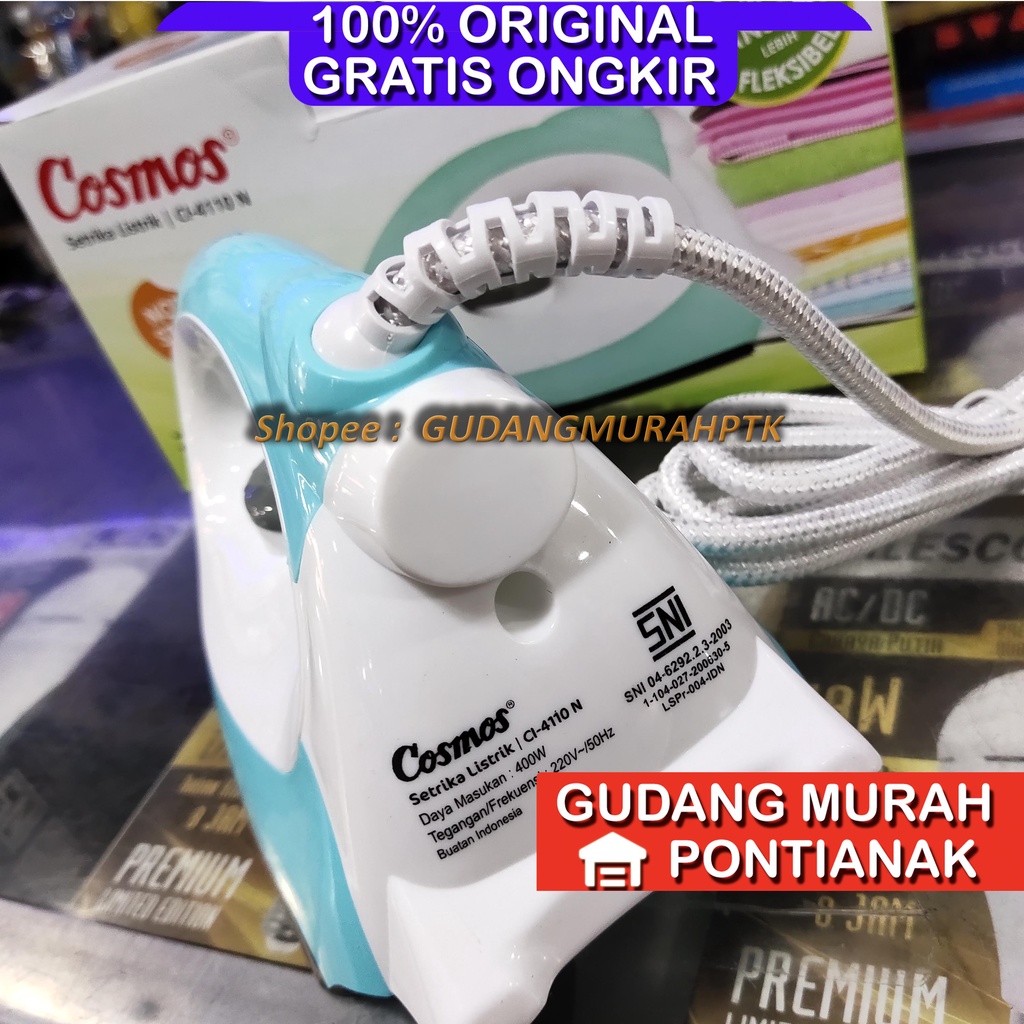 Setrika Cosmos CI-4110N CI 4110 N Dry Iron Non Stick Gosokan Baju Anti Lengket 4110N