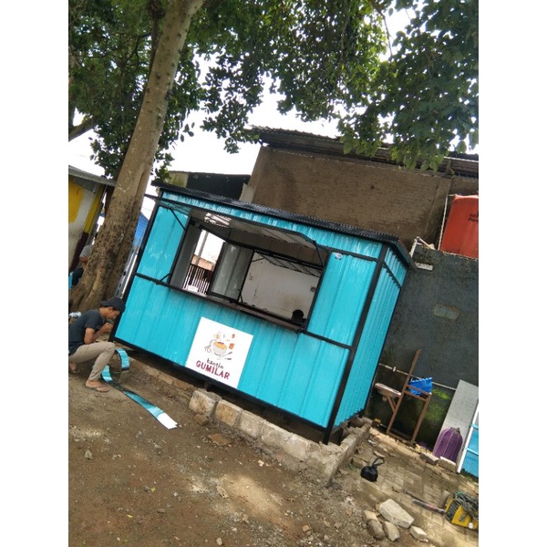 Booth Container Kantin Kedai uk P 3m x L 2m x T 2m