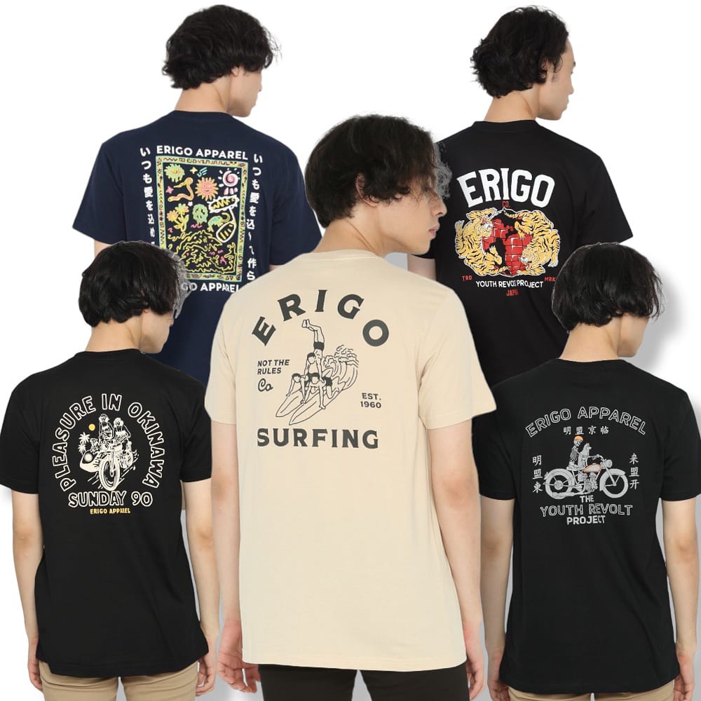 Erigo Tshirt Bikers / Kaos Pria Erigo Terlaris / Baju Distro Bisa Cod