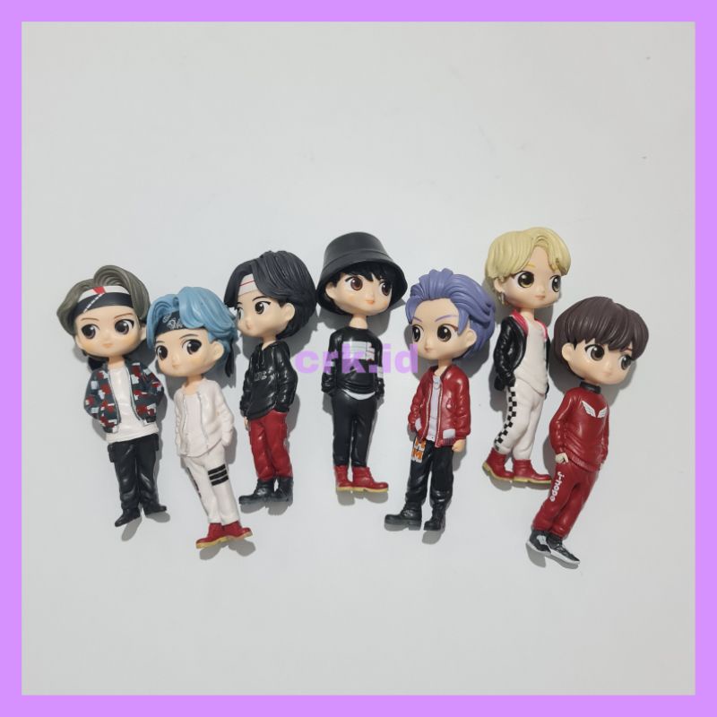 1 SET ACTION FIGURE BTS TALL TINY TAN MIC DROP VERS. ARMY BANGTAN TOPPER KUE ULANG TAHUN BIRTHDAY CA