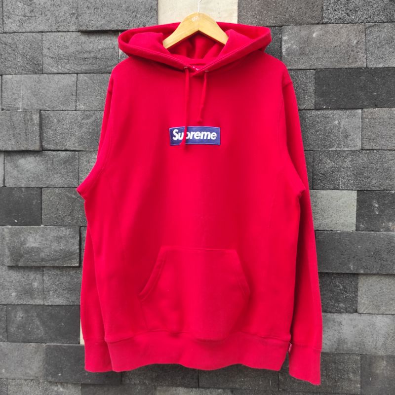 PULLOVER HOODIE SUPRM RED LOGO BOX PURPLE SECOND