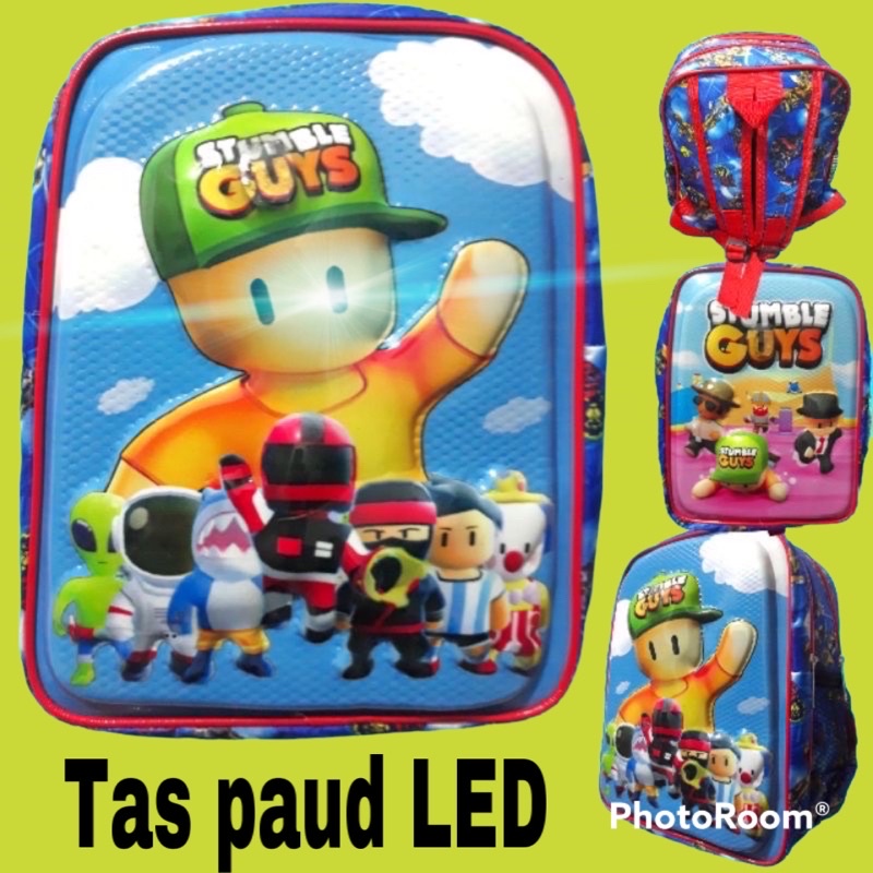 Tas sekolah anak Stumble paud LED/Tas sekolah anak Spiderman paud LED/Tas ransel anak  LED/Tas ransel anak Spiderman LED/Tas anak karakter Boboy LED paud/Tas anak karakter Spiderman LED paud/Tas anak/Ransel anak/Tas anak karakter lucu/Tas anak grosir