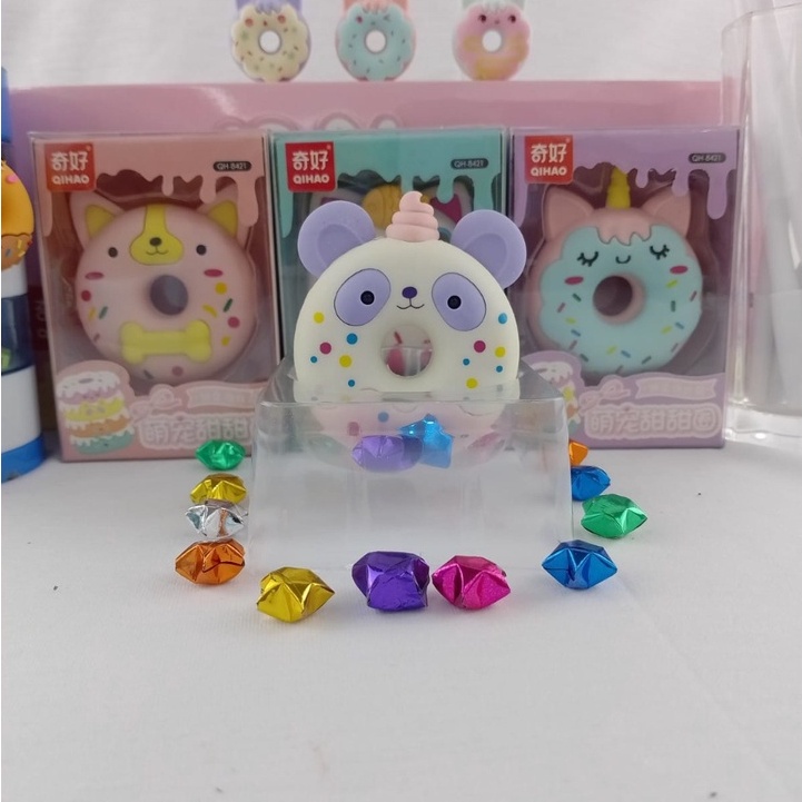 PENGHAPUS LUCU DONUT UKURAN BESAR SUPER IMUT LUCU UNIK SPECIAL EDITION STIP HAPUSAN KARAKTER DONUT CUTE FAVORIT WARNA-WARNI UKURAN 6X6CM STATIONARY READY GROSIR DAN COD