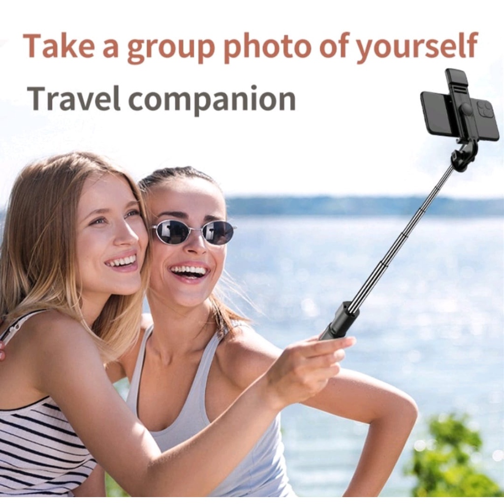 Tongsis 3 in 1 Bluetooth Tripod Selfie Stick Remote Bluetooth 70cm