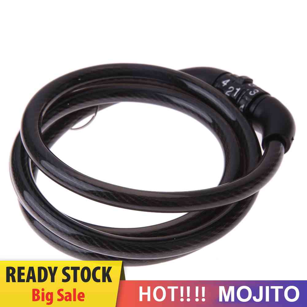 Kunci Sepeda Universal Model Kabel Dengan Kode