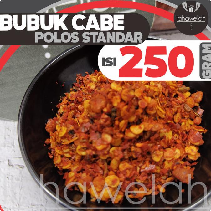 

+++++] Cabe Bubuk Kasar POLOS 250gr murni aroma cabe asli bungkus POUCH