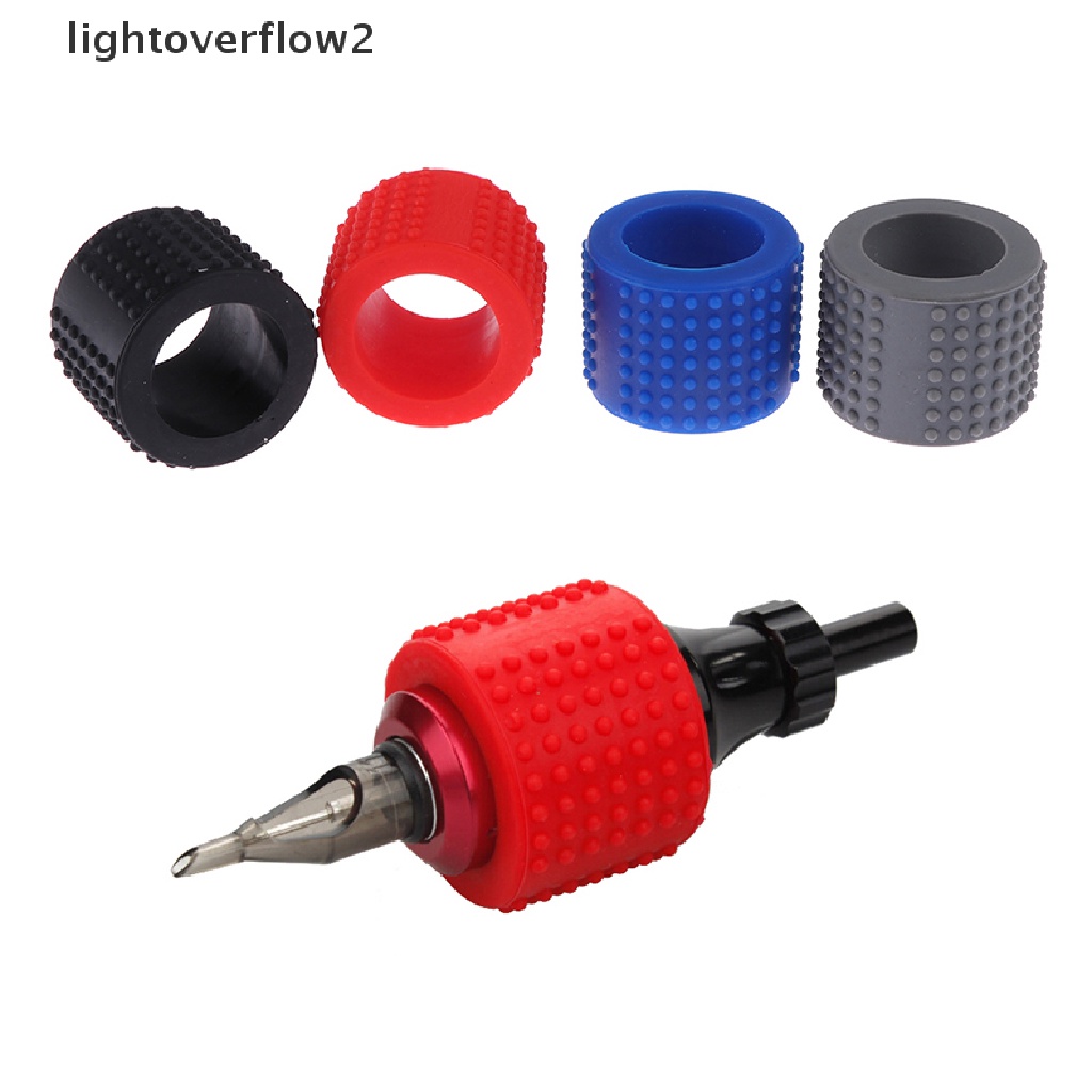 (lightoverflow2) 1pc Cover Grip Pen Tattoo 25mm Bahan Silikon Anti Slip (ID)
