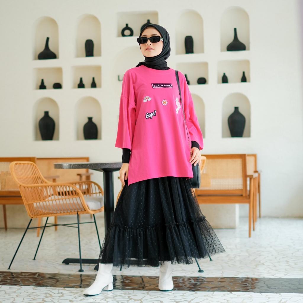 YPD.ID-Kaos Oversize Embroidery T-SHIRT OVERSIZED COTTON COMBED