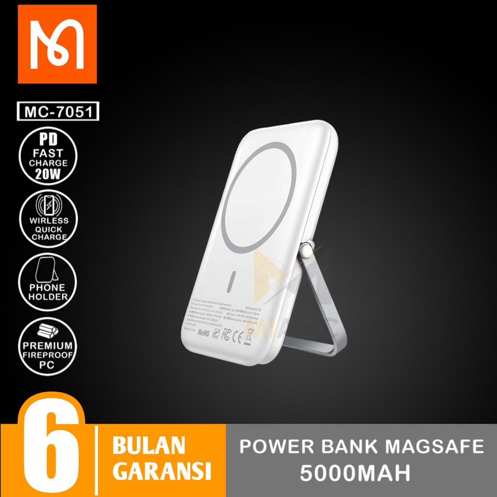 MCDODO MC-7051 GOPOWER Magnetic charger Power Bank Wireless 5000mah