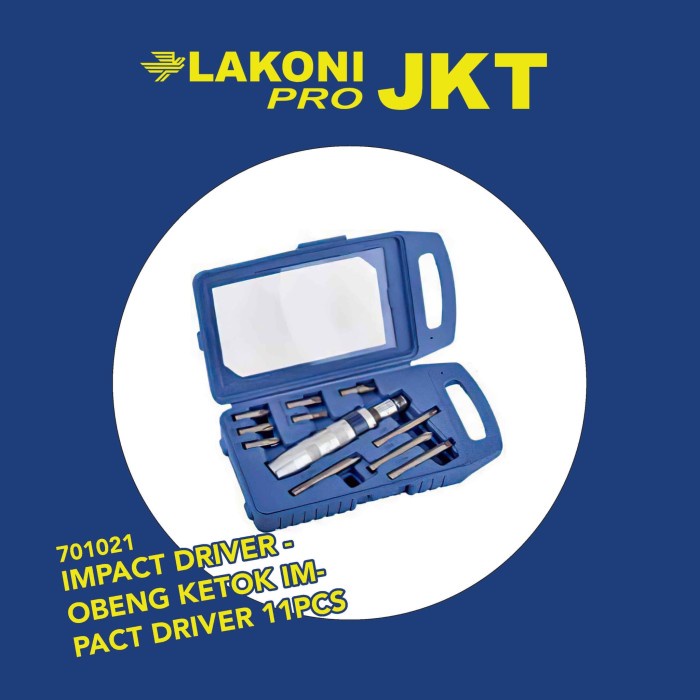 Obeng 701021 Lakoni Pro Impact Driver - Obeng Ketok Impact Driver 11Pcs Set